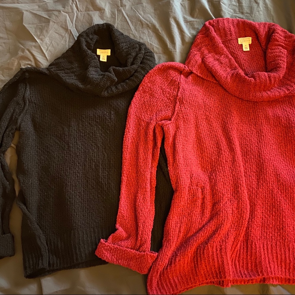 Black cowl neck Caslon knit sweater